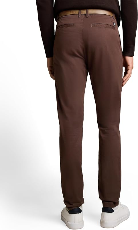 Herren Slim Chino Hose mit Gürtel