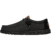 HEYDUDE Men's Wally Washed Canvas, Men’s Shoes, Slip-on Loafers, Comfortable & Light-Weight