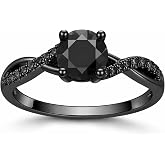 Ginger Lyne Queena Engagement Ring for Women Sterling Silver Twist Setting | 1ct 6mm Cubic Zirconia Solitaire Bridal or Promise Ring for Anniversary Travel Decoy Wedding Proposals or Special Occasions