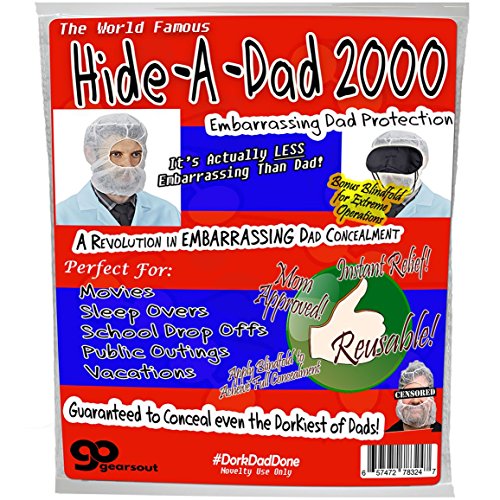 Hide-a-Dad 2000 - Fun Gifts for Dads Teen Gifts Weird Silly Stocking Stuffers for Parents of Teens Hair Beard Net Dork Gifts Nerd Dad Funny Gift Eye Mask for men Free Blindfold Tween Boy Gift Ideas