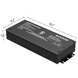 GOOVER 300W Dimmable LED Driver, 12V Triac Dimmable