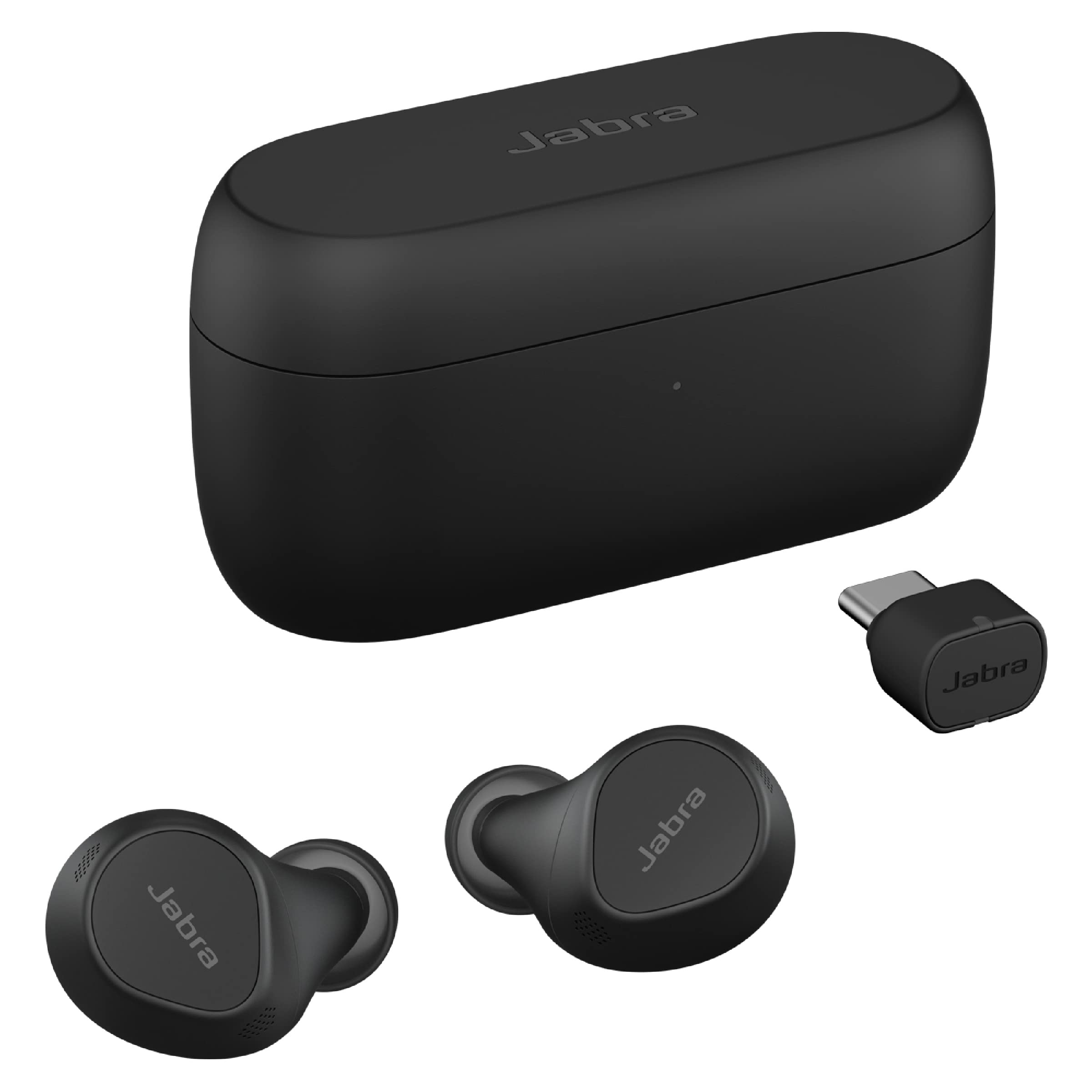 Photo 1 of Jabra Evolve2 True Wireless Earbuds - in-Ear Bluetooth Earbuds with Active Noise Cancellation MultiSensor Voice Technology - Certified to Work with Your Virtual Meeting Apps - Black