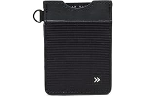 Thread Wallets Ultra Slim Minimalist Card Holder Wallet (Black)