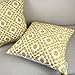 Slow Cow Embroidery Decor Throw Pillow Cover Yellow Decorative Cushion Cover 18x18 Inches