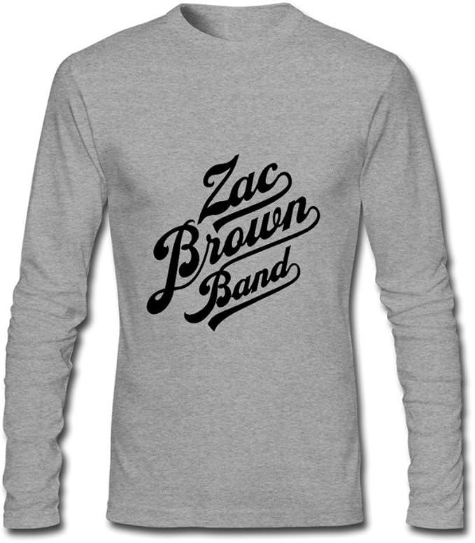 Bloow Mens Zac Brown Band Logo T Shirts With Long Sleeve