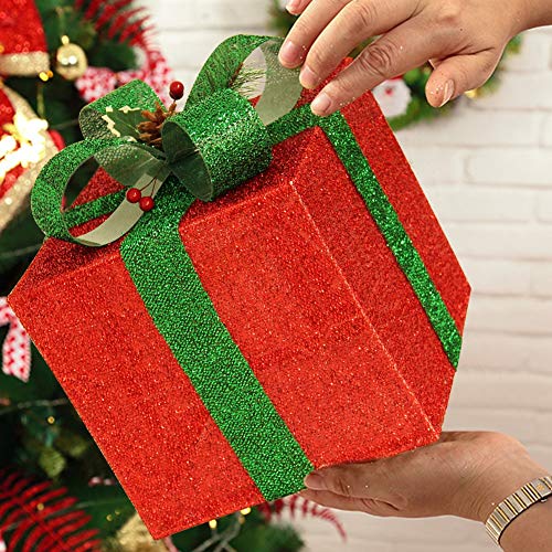 Twinkle Star Christmas Lighted Gift Boxes Decorations Outdoor