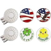 GOLTERS Golf Ball Markers with Hat Clips Value Sets for Men Women Golfer, Removable Attaches Easily to Golf Cap Premium Gifts