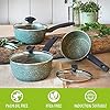 Prestige-Eco-Friendly-Cookware-Set-Plant-Based-Non-Stick-Recycled-and-Recyclable-PFOA-Free-Induction-Set-of-5 Prestige Eco Non Stick Pots and Pans Set – 5 Piece Recycled Induction Hob Pan Set with Lids, Soft Grip Stay Cool Handles…