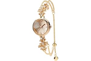 TIME100 Women's Bracelet Watches Ladies Quartz Wrist Watch with Green Dial Bezel with Crystals in Movement Bracelet Strap wit