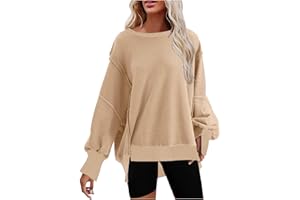 GENERIC Oversized Sweatshirt for Women Trendy Crewneck Sweatshirts Hoodies Fall Outfits Fashion Teen Girls Y2k Winter Clothes