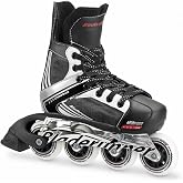 Bladerunner by Rollerblade Dynamo Jr Size Adjustable Hockey Inline Skate, Black and Red, Inline Skates