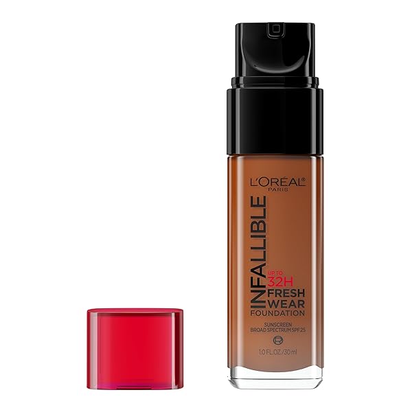 L’OREAL PARIS MAKEUP INFALLIBLE UP TO 32 HOUR FRESH WEAR LIGHTWEIGHT FOUNDATION, 520 SIENNA, 1 FL OZ, PACKAGING MAY VARY