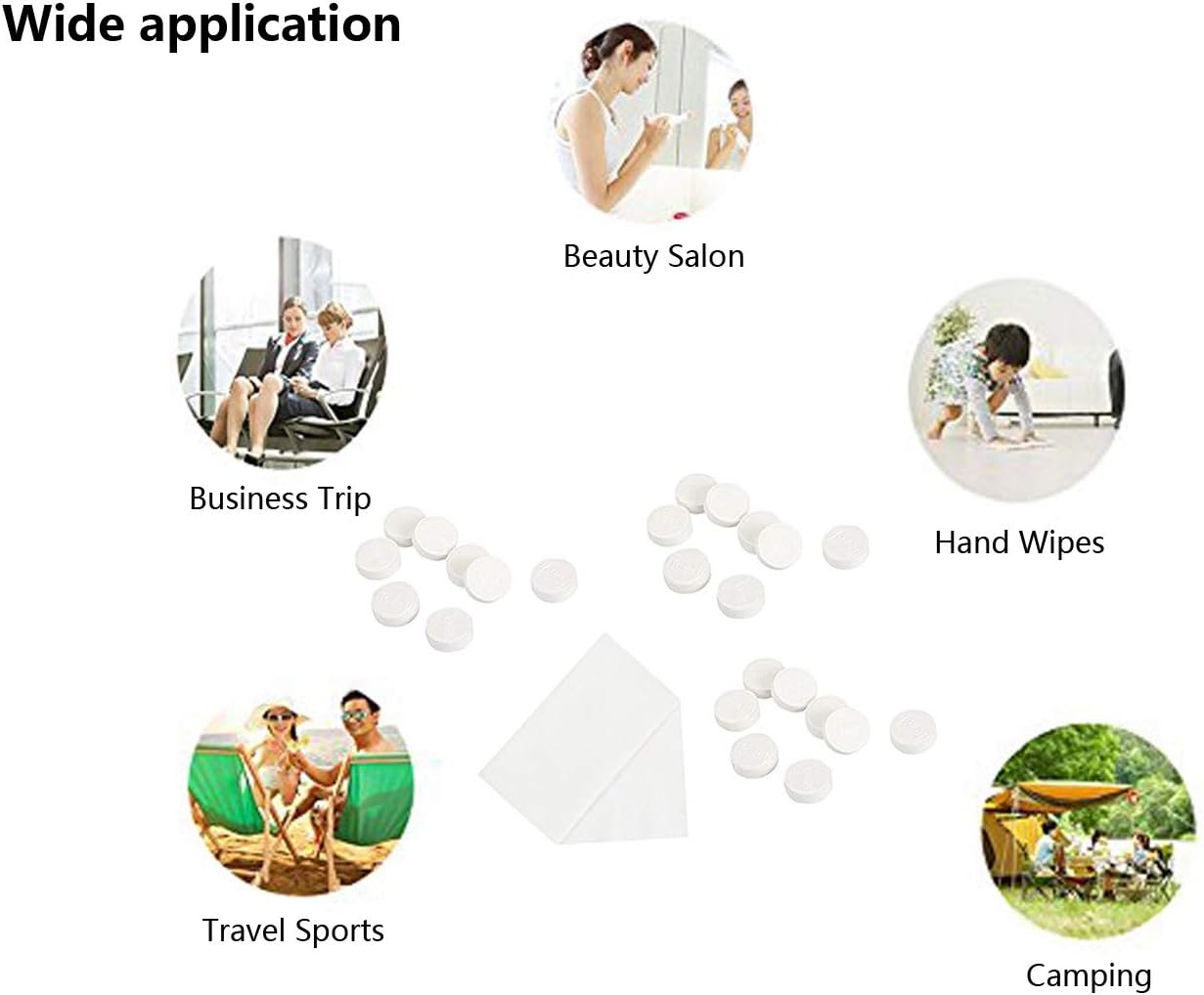 KISEER 200 Pieces Mini Compressed Towels Portable Disposable Compressed Cotton Coin Tissue Towel for Travel, Camping, Hiking, Sport, Beauty Salon, Home Hand Wipes : Sports & Outdoors