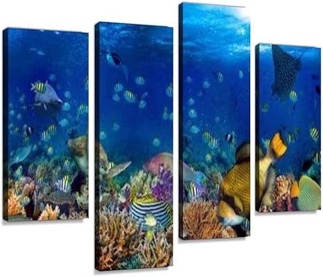 Amazon Co Jp アートパネル すいぞくかん アクアリウム アクウェアリアム アクウェリアム 水族館 水槽 養魚鉢 さんご コーラル サンゴ珊瑚 珊瑚でできた 珊瑚色 珊瑚色の 珊瑚製の おくのふかい おくふかい おくぶかい かいこうインテリア 絵画 壁掛け ポスター