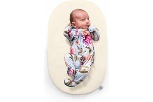 Hatchberry | The Topponcino Company Natural Topponcino | Montessori Baby Support Pillow | 24 x 16 inches, Cotton Cover