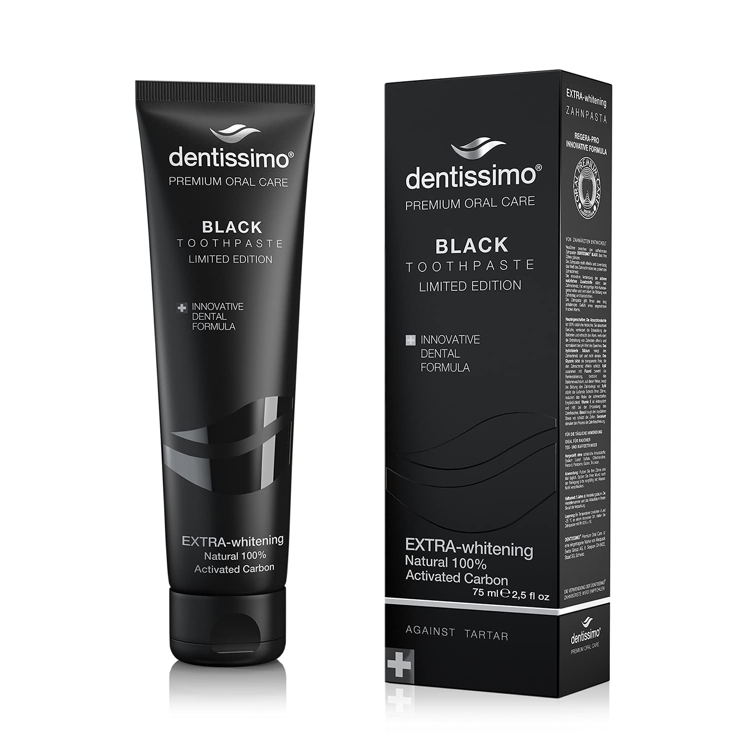 Dentissimo Premium Extra-Whitening Black Toothpaste, 75ml