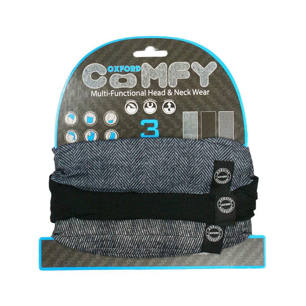 Oxford Comfy Classic Patterns Head and Neck Wear - Grey/Black — image 1