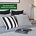 6-Piece Bed Sheets Set with Stripes by Cosy House - Fade & Lint Free - Soft, Breathable Bamboo and Microfiber Blend Bedding with Deep Pocket Fitted Sheet, Flat Sheet and 4 Pillowcases - Queen, Green