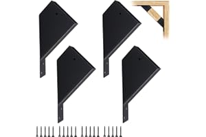 XIHUWZ 4 Pcs Pergola Brackets, 45-Degree Angle Bracket. Specially for Reinforcing Gazebos. Fits 2" x 4" Lumber. with Drainage Holes. Build a Stable Pergola Easily.