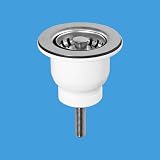 Mcalpine 85mm Chrome Belfast Sink Basket Strainer Waste Kit MBSWSS85-90 view 2