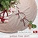 yuboo Buffalo Plaid Christmas Tree Skirt, Red and Black Checkered and Burlap Reversible Tree Mat for Farmhouse Rustic Christmas Decorations&Ornaments