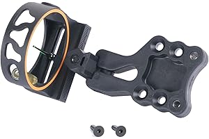 Bravary Archery Bow Sight Adjustable True Fiber Optics Sight with Rheostat Light for Compound Bow