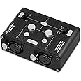 2 Way XLR Balanced Stereo Audio Switcher Passive A/B Mini Switch Box Mixer Sound Splitter (KN102, 2-IN-1-OUT)