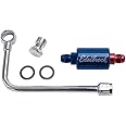 Edelbrock 8134 Chrome Fuel Line, Red/Blue