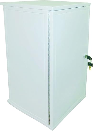 FixtureDisplays - Cubo de almacenamiento de metal, con cerradura