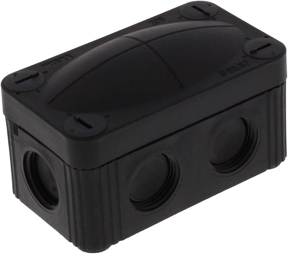 WISKA Combi 206 Black IP66 Weatherproof Outdoor Junction Box Empty