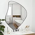 DAOYIJIAJU Irregular Mirror, Asymmetrical Mirror, 34"x26.4" Organic Mirror for Wall Decorative, Modern Unique Shaped Mirrors for Bathroom Living Room Bedroom Entryway