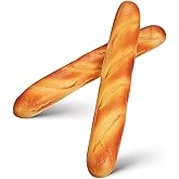 Garneck 2pcs Realistic Fake Bread Loaves Artificial French Bread Set - Faux Food Decor for Kitchen Display, Photography Prop, Party Food Staging