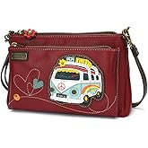 CHALA RFID Protected Vegan Leather Deluxe Crossbody Bag with Adjustable Straps