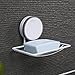 BQTime Soap Dish Holder, Super Power Vacuum Suction Cup Soap Storage Saver Wall Mounted, Adhesive, Reusable,Keep Dry, Drainable, No Drill, Waterproof,NO Mark, Kitchen Sink Bathroom Shower Accessories