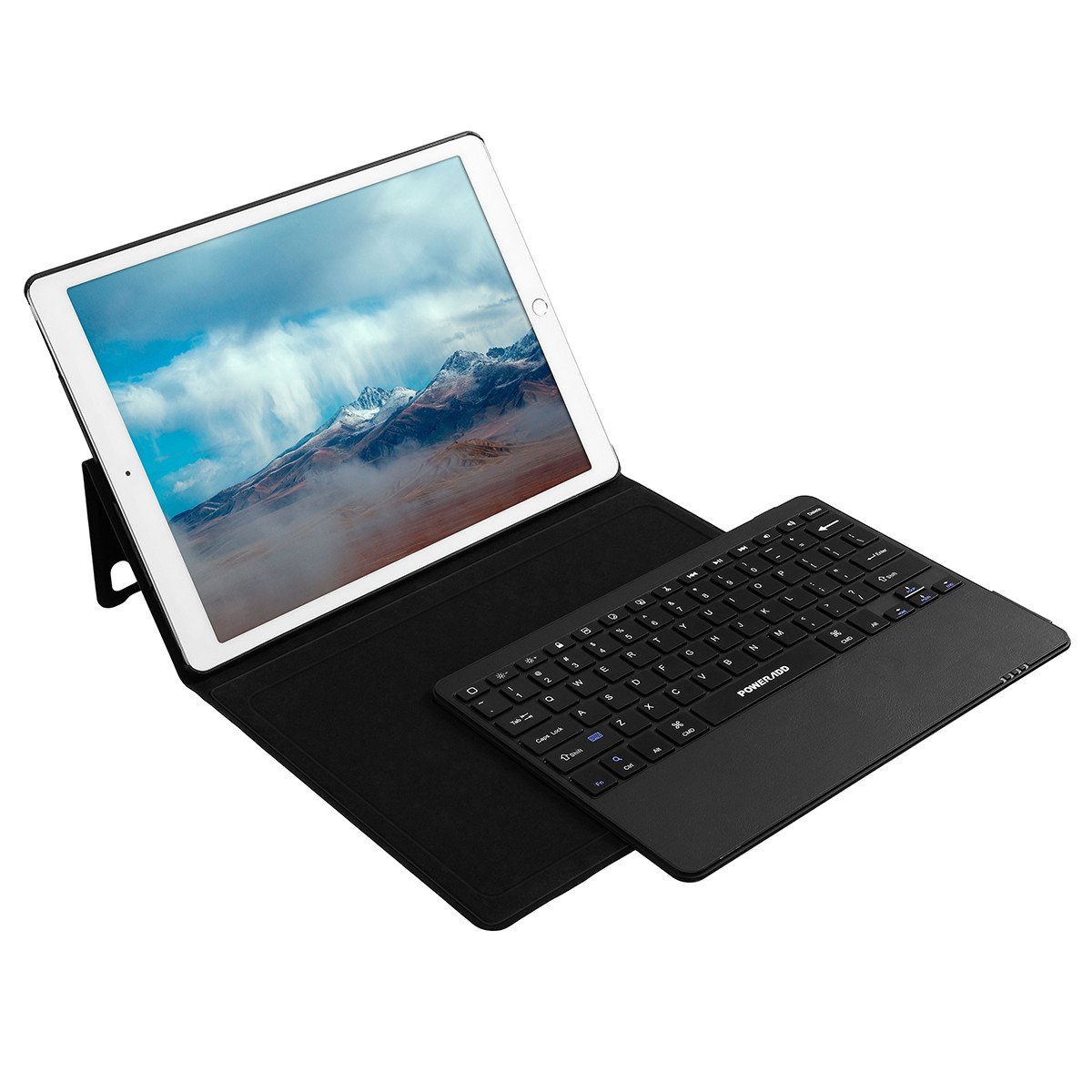 iPad Keyboard Case, Poweradd Bluetooth iPad Keyboard Folio Smart Case PU Leather Case with Removable Bluetooth Wireless Keyboard for Apple iPad Pro 12.9 Inch & iPad 12.9\