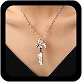 Andelaisi Boho Bow Choker Necklace Vintage Knife Pendant Necklace Vintage Bowkont Necklaces Gothic Knife Dagger Pendant Necklaces for Women