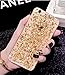Blingy's iPhone 6/6S Case, Sparkling Gold Bling Bling Flexible Soft Clear Case with Gold Leaflets Built-in for iPhone 6/6S- Retail Packaging (Gold Flakes)
