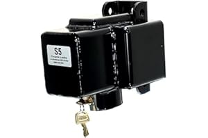 S5 Coupler Locks Demco 2-5/16" Adjustable Coupler Lock (LCS002 Demco) – Custom Fit for Dump and Equipment Trailers with C-Channel Mounts. (Includes Trimax Puck Lock)