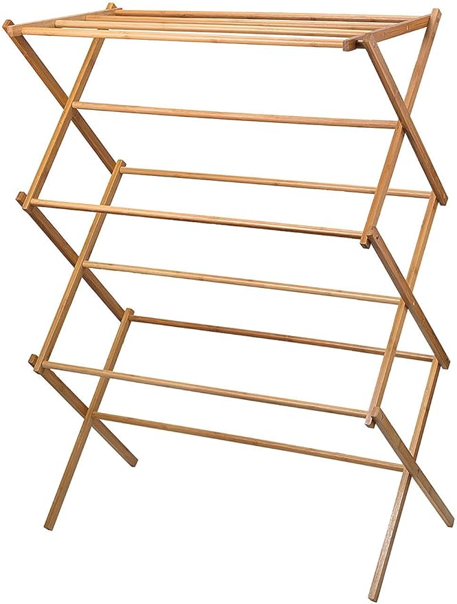 Homeit wooden clothes drying rack, Bamboo, Pack of 1 Amazon.co.uk