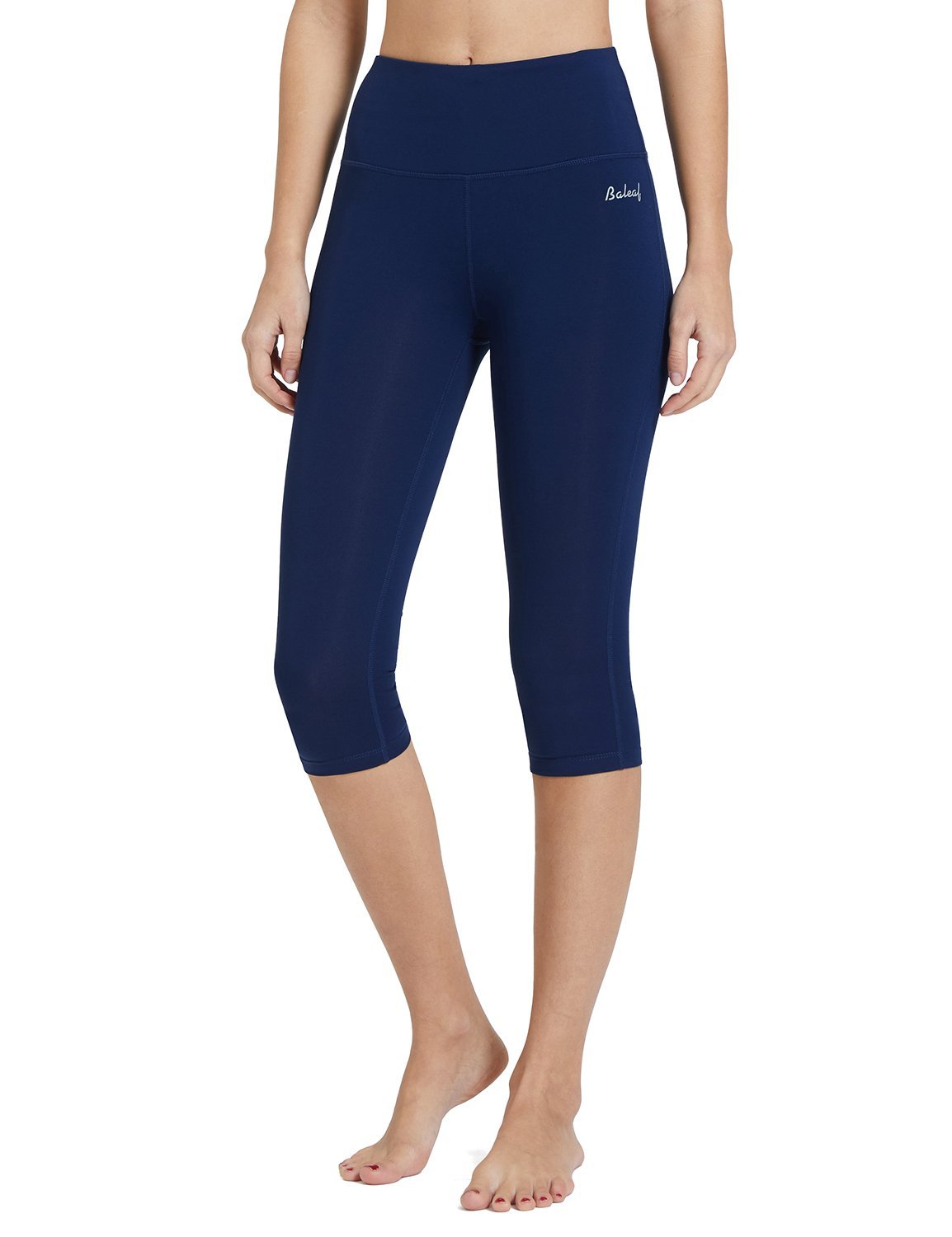 BALEAF Women’s High Waisted Yoga Capri Leggings Power Flex Workout