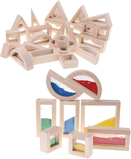 wooden mirror blocks