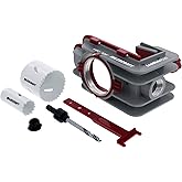 Milescraft 1338 Lock Mate Plus – Self Clamping, Professional Door Lock Installation Kit, Door Lock Jig for Wood/Metal Doors w