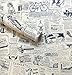 Amhao Vintage Newspaper Decorative Paper Vinyl Self Adhesive Shelf Drawer Liner Home Decor 17.7 inch by 79inch