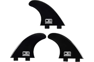 OCEANBROAD Surfboard Fin Thruster 3 Fins for FCS-Based Future-Based Fin Box with Screws Wax Comb Key