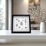 YiPinYin 8x8 Inch Photo Frame Set of 3 with Double Mounts 6x6 In Square Frames view 2