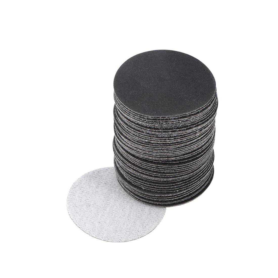 TA-VIGOR 50Pcs 50mm Wet and Dry Sanding Discs, 320 Grit 2 Inch Hook and Loop Sandpaper Electrostatic Sand Planting Silicon Carbide Sanding Discs