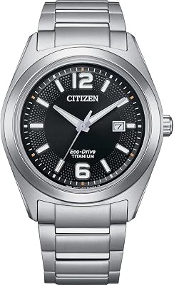 Reloj Analógico para Hombres de Eco-Drive con Correa en Titanio