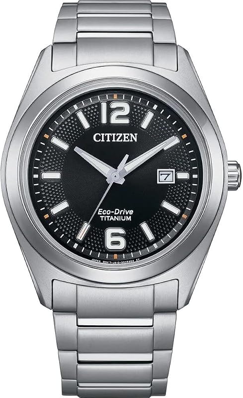 Reloj Analógico para Hombres de Eco-Drive con Correa en Titanio