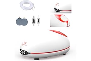 AQUASMITH 1w Ultra Quiet Aquarium Air Pump, Aquarium Aerator Adjustable Airflow, Single Hole Suitable for 20 to 40 GPH Fish Tank