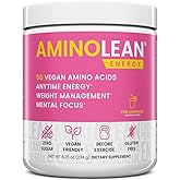 RSP NUTRITION AminoLean Pre Workout Powder, Amino Energy & Weight Management with Vegan BCAA Amino Acids, Natural Caffeine, Preworkout Boost for Men & Women, 30 Serv, Pink Lemonade…